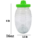 Mexican Style 16 oz Mini Plastic Barrel with Straw & Lid Traditional Vitroleros