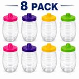 Mexican Style 32oz Mini Plastic Barrel Vitroleros Party Cups with Straw 8 Pack