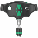 Wera Ratcheting T-handle Bitholding Screwdriver w Rapidaptor Quick-Release Chuck