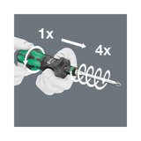 Wera Ratcheting TURBO Screwdriver Handle with Rapidaptor Quick-Release