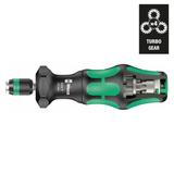 Wera Ratcheting TURBO Screwdriver Handle with Rapidaptor Quick-Release