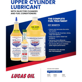 Lucas Oil 10003 1-quart Capacity Upper Cylinder Lubricant Fuel Treatment (4PACK)