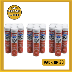 Lucas Oil 10005-30 Red "N" Tacky Grease 14-ounce 540°F Drop Point Pack of 30 New