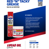 Lucas Oil 16-Ounce Red 'N" Tacky Grease Water-resistant (10574) Pack of 1 NEW