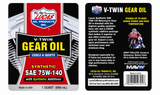 Lucas Oil 10791 Synthetic 75W-140 V-Twin Gear Oil 1 Qt Pack of 12