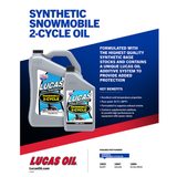 4 x Lucas Oil 10847 Synthetic 2 Cycle Snowmobile Oil 1 Gallon