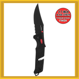 SOG Trident AT Partially Serrated 3.7-inch Folding Pocket Knife (Black & Red)