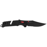 SOG Trident AT Partially Serrated 3.7-inch Folding Pocket Knife (Black & Red)