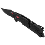 SOG Trident AT Partially Serrated 3.7-inch Folding Pocket Knife (Black & Red)
