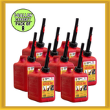 Midwest Can 1-Gallon Auto Shut Off Gasoline Can with Quick-Flow Spout (8 Pack)