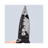 Knipex 8" Forged Wire Stripper 20-10 AWG Polished Head Serrated Gripping Surface