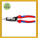 Knipex 8" Forged Wire Stripper 20-10 AWG Polished Head Serrated Gripping Surface