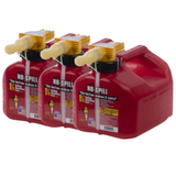 No-Spill 1.25-Gallon Gas Can Red with ViewStripe Stripe (3 PACK) NEW