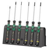 Wera 05118152001 2035/6 B Precision Screwdriver Set 6Pc Phillips Slotted Rack