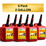 Midwest 2 Gallon Gasoline Can - 6 PACK