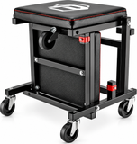 Powerbuilt 240298 2-in-1 Rolling Creeper Seat High Low Roller Garage Stool