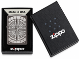 Zippo 29232 Compass Design Black Ice Refillable Pocket Lighter
