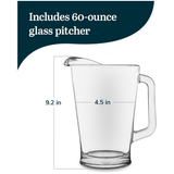 Libbey 5260 60 oz Beverage Pitcher Set of 6 Glass Servers