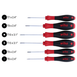 Wiha 36291 6-Piece SoftFinish Torx Screwdriver Set (T6, T7, T8, T9, T10, T15)