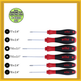 Wiha 36291 6-Piece SoftFinish Torx Screwdriver Set (T6, T7, T8, T9, T10, T15)