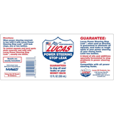 12 Pack Lucas Oil 10008 Power Steering Stop Leak 12 oz Additive Repair