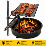 Stromberg Carlson Stake & Grill Camping Campfire Grill Grate 15x22 w/ Carry Bag