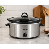 Better Chef IM-466S 4 Quart Oval 3 Settings Slow Cooker Stainless with Glass Lid