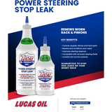 12 Pack Lucas Oil 10008 Power Steering Stop Leak 12 oz Additive Repair
