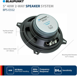 4 x Blaupunkt BPS-E552 5" Car Speakers 80W Pair Bundle w/ Magnetic Mount