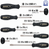 VESSEL 550A8PTU Armor Grip 8-Piece Screwdriver Set