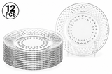 Libbey 56780 Clear Glass Salad Plates 8.5" Dinner Plate Set of 12