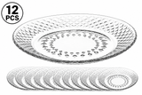 Libbey 56780 Clear Glass Salad Plates 8.5" Dinner Plate Set of 12