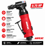 AIRCAT 6280 1/4" Angle Die Grinder 0.75 HP 18000 RPM Pneumatic Tool