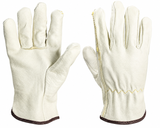 SAS Safety 6527 Leather Driver Work Gloves Large White Top Grain Pigskin