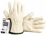 SAS Safety 6527 Leather Driver Work Gloves Large White Top Grain Pigskin