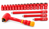 Titan 68100 VDE Insulated Socket Set 3/8" Drive 19-Piece 1000V