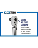 CDI 501MRMH 1/4" Drive Click Torque Wrench 10-50 in-lb Adjustable Micrometer