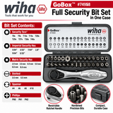Wiha 74958 Security Torx & Hex Bit Set Mini Ratchet 32-Piece