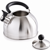 Mr. Coffee Carterton 1.5 Qt Stainless Steel Whistling Tea Kettle Silver