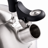 Mr. Coffee Carterton 1.5 Qt Stainless Steel Whistling Tea Kettle Silver