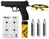 Daisy Powerline Model 415 .177 Cal Air Pistol Shooting Kit w/ CO2 BBs Shooting Glasses and Targets
