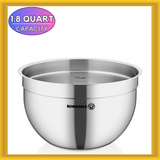 Korkmaz A2775 Gastro Proline Stainless Steel 1.8 Liter Mixing Bowl in Silver
