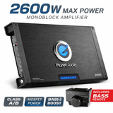 Planet Audio AC2600.2 2600W 2-Channel Class AB Car Stereo Amplifier Full Range