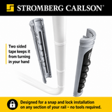 Stromberg Carlson AM-01 Dura Grip RV Handle Cover 1" Grab Bar Gray Black