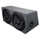 Audiopipe Bass Package Dual 12″ Subwoofer Enclosure with Amplifier & Wiring Kit