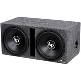 Audiopipe Dual 12" Subwoofer Box w/ Amp & Wiring Kit Bass Combo Package