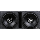 Audiopipe Dual 12" Subwoofer Box w/ Amp & Wiring Kit Bass Combo Package