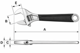 Bahco BAH9031RCUS 8" Big Mouth Adjustable Wrench Ergo Handle