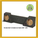 QPower for ’07 - ’13 GMC/Chevy Extended Cab Dual 10" Empty Woofer Enclosure New
