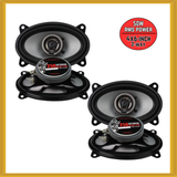 x2 Crunch 4×6-inch 50W RMS Power 2-Way Coaxial Speakers (Grilles Not Included)